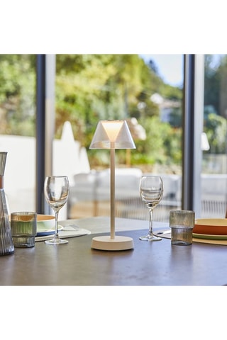 Lampe de table LED extérieure Beverly - Blanc