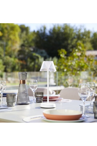 Lampe de table LED extérieure Beverly - Blanc