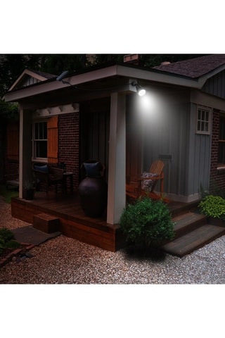 Double spot solaire 2-en-1 à piquer ou à fixer - Noir - 2 x 5 W