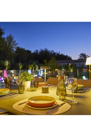 Lampe de table sans fil LED rechargeable Roby - Gris clair