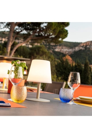 Lampe de table LED Standy - Blanc et écru