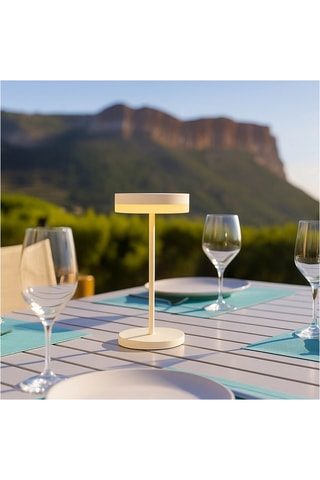 Lampe de table LED solaire sans fil Vivia - Blanc