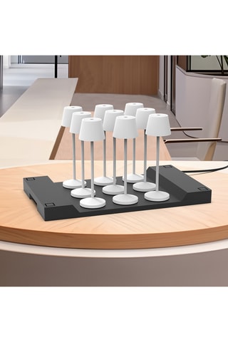 9 lampes de table LED Emily - Blanc