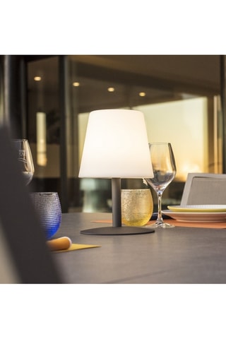 4 lampes LED extérieures standy mini rock - Blanc et noir