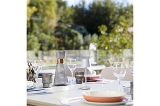 Lampe de table LED rechargeable Emily - Gris clair