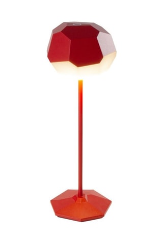 Lampe de table touch sans fil aluminium  STONE Rouge H33cm
