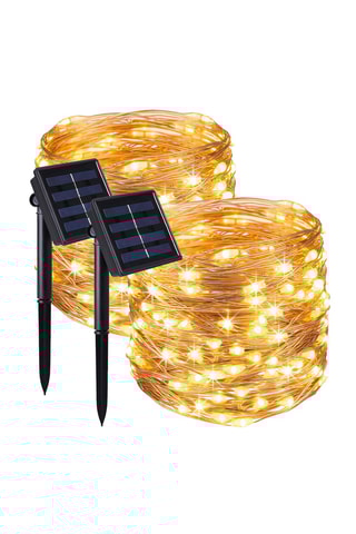 2 guirlandes solaires skinny 100 led Skinny - Doré - 11,9 m