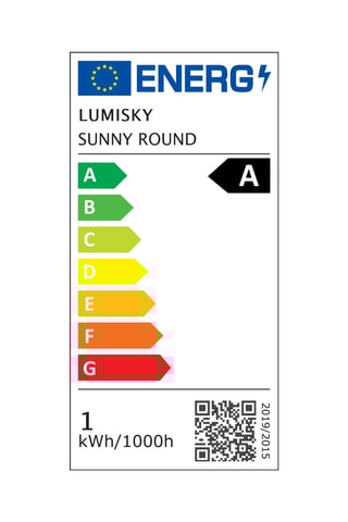 Luminaire LED Sunny - 2,2 W - Noir - 8 h d'autonomie - Classe A