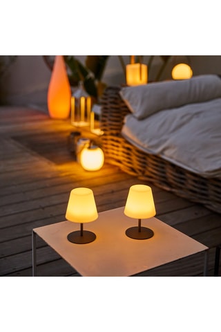 4 lampes à poser LED Twins - 1.2 W - Blanc - 14 h d'autonomie - Classe G