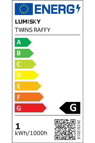 4 lampes à poser LED Twins - 1.2 W - Blanc - 14 h d'autonomie - Classe G