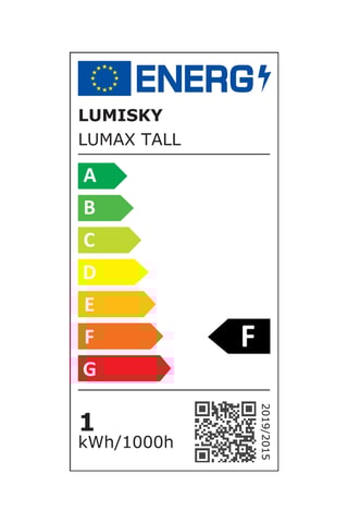 Lampadaire LED Lumax - 6 W - Noir - 110 cm - 6 W - 8 h d'autonomie - Classe F