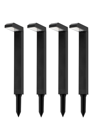 4 luminaires LED Torly - 0.65 W - Noir - 12 h d'autonomie - Classe A