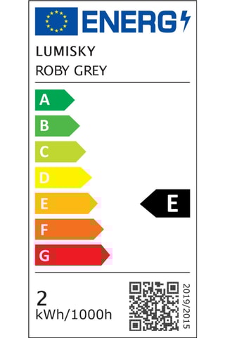 2 lampes à poser LED Roby - 2 W - Gris - 50 h d'autonomie - Classe E