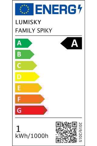 2 luminaires LED Family Spiky - 3 W - Noir - 2 h d'autonomie - Classe A