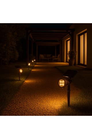 4 luminaires LED Spiky - 5 W - Noir - 12 h d'autonomie - Classe A