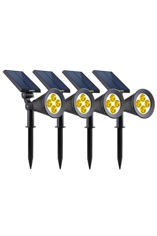 4 luminaires LED Spiky - 5 W - Noir - 12 h d'autonomie - Classe A