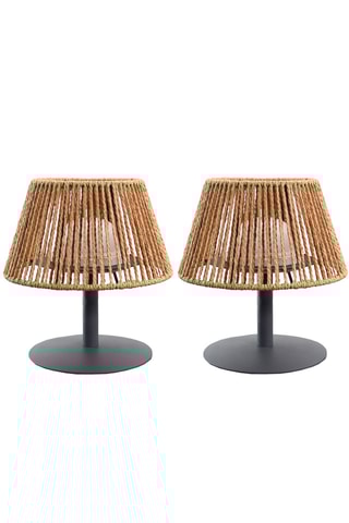 2 lampes à poser LED Raffy - 1 W - Beige - 8 h d'autonomie - Classe G