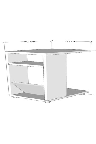 Table d'appoint Filinta - 30 x 63 x 40 cm