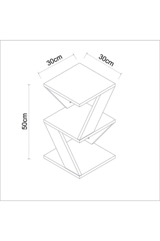 Table d'appoint Albeni - 30 x 50 x 30 cm