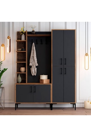 Meuble d'entrée 6 portes - 200 x 150 x 35 cm