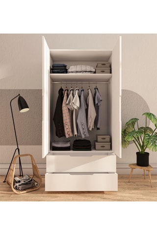 Armoire 2 portes - 90 x 183 x 45 cm