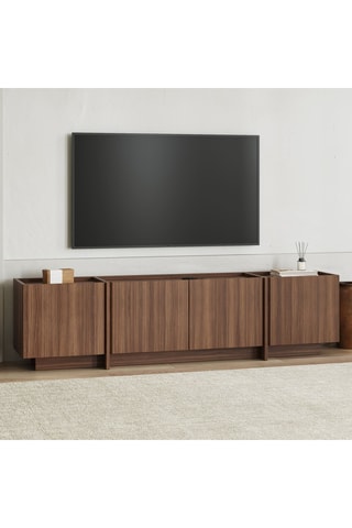 Meuble TV 4 portes - 164 x 46,2 x 35 cm