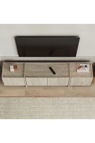 Meuble TV 4 portes - 180 x 46,2 x 35 cm