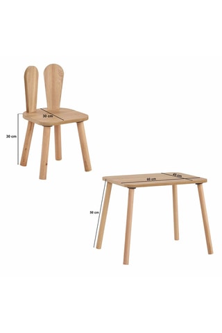 Ensemble table et chaises enfant - 50 x 60 x 45 cm