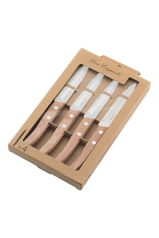 4 facas de ofício de aço inoxidável 13/10 e madeira Forest