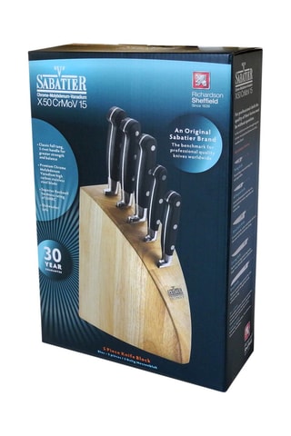 Bloco de 5 facas de cozinha V Sabatier Rock