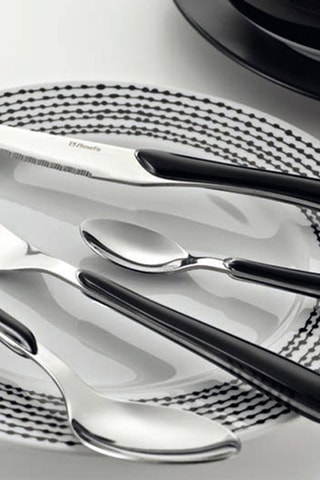 Faqueiro de aço inoxidável Solstice Noir - 24 peças