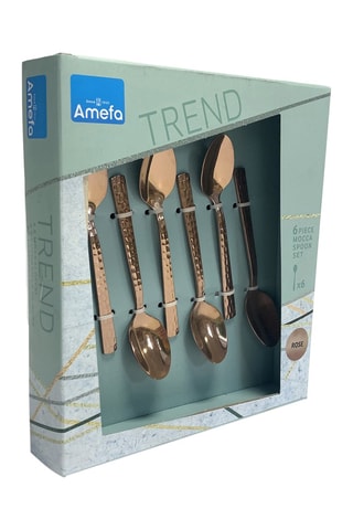 6 colheres de moka expresso de aço inoxidável Ivy