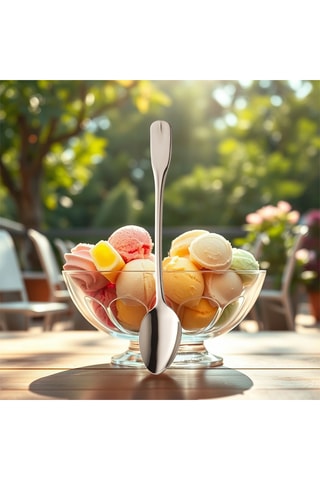 6 colheres em aço inoxidável - 20 x 5 x 3 cm