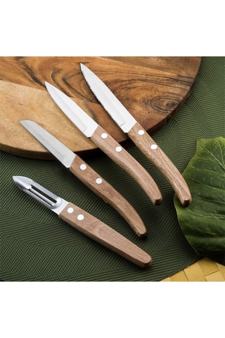Conjunto de 4 facas em aço inoxidável