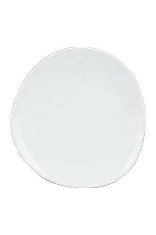 6 pratos de sobremesa em porcelana - 24 cm