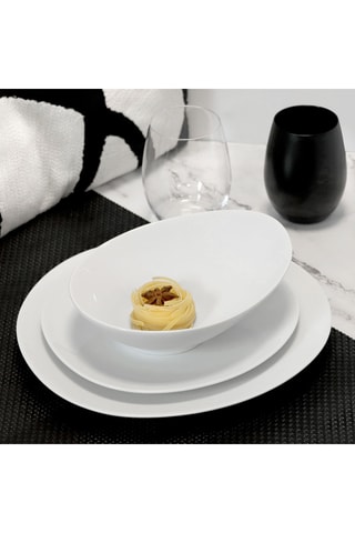 6 pratos fundos em porcelana - 18 cm