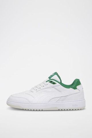 Sneakers en cuir Doublecourt PRM-Blanc et vert