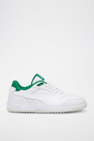 Sneakers en cuir Doublecourt PRM-Blanc et vert