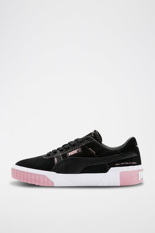 Sneakers en cuir Cali Fashion - Noir et rose