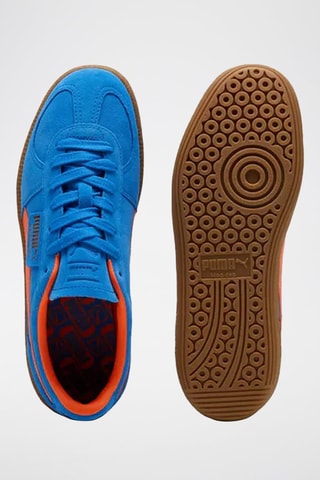 Baskets en nubuck Palermo - Bleu et orange