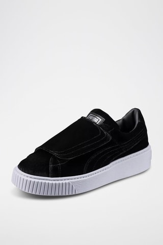 Baskets plateformes en nubuck WNS - Noir