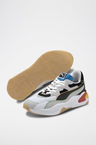 Sneakers en cuir RS2K Worldhood-Blanc et gris clair