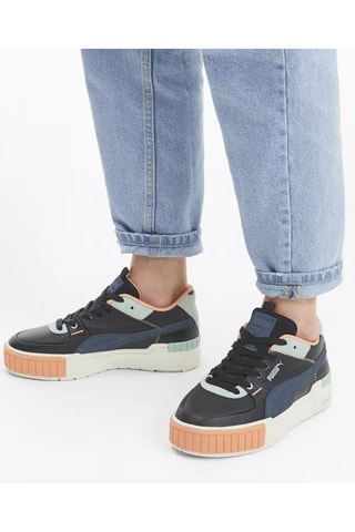 Baskets plateformes en cuir Cali - Noir