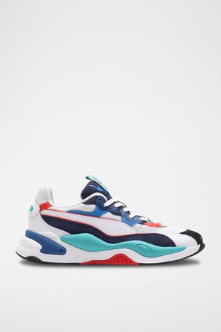 Sneakers plateformes RS2K IE - Blanc et bleu marine