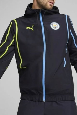Veste de survêtement à capuche Pre-Match Manchester City 2024/25 - Bleu foncé