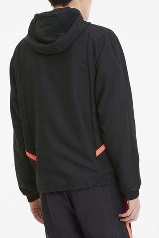 Coupe-vent à capuche Tailored for Sport - Noir et rouge