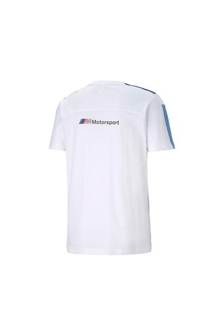 T-shirt Motorsport - Blanc et bleu marine