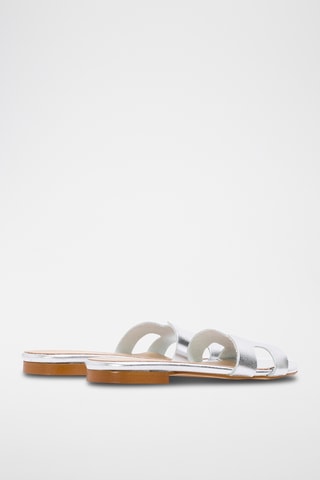 Leren Muiltjes Annetta - Zilverkleurig