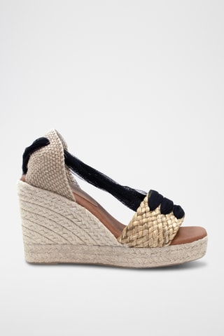 Leren Sandalen met Sleehak Vega - Zwart