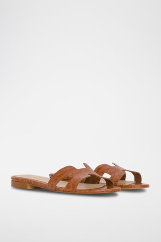 Leren Muiltjes Annetta - Bruin